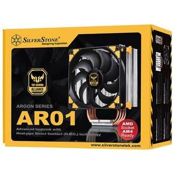 SilverStone タワー型サイドフロー、ヒートパイプ式CPUクーラー。ヒートパイプはCPUに接触するダイレクトタイプ SST-AR01-V3 SILVER STONE(シルバーストーン)