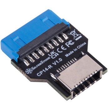 SilverStone ストレートアングル USB3.0内蔵(19ピン)ヘッダー USB3.1/3.2 Type-C SST-CP14-R SILVER STONE(シルバーストーン)