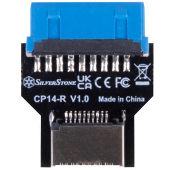 SilverStone ストレートアングル USB3.0内蔵(19ピン)ヘッダー USB3.1/3.2 Type-C SST-CP14-R SILVER STONE(シルバーストーン)