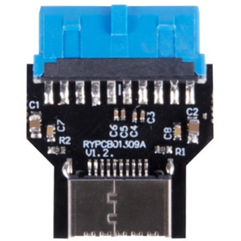 SilverStone ストレートアングル USB3.0内蔵(19ピン)ヘッダー USB3.1/3.2 Type-C SST-CP14-R SILVER STONE(シルバーストーン)