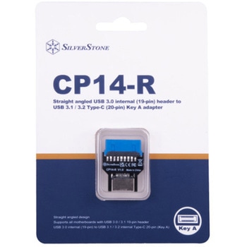 SilverStone ストレートアングル USB3.0内蔵(19ピン)ヘッダー USB3.1/3.2 Type-C SST-CP14-R SILVER STONE(シルバーストーン)