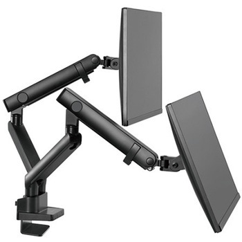 SilverStone モニターアーム 機械ばね設計と高性能調節装備のデュアルモニターアーム SST-ARM25 SILVER STONE(シルバーストーン)