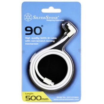 SilverStone SATA信号ケーブル ブラック 50cm SST-CP08W SILVER STONE(シルバーストーン)
