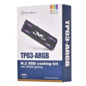 SilverStone ARGBライティング装備のM.2 SSD冷却キット SST-TP03-ARGB SILVER STONE(シルバーストーン)