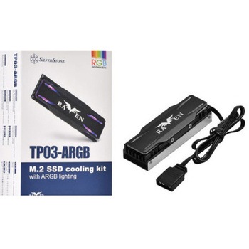 SilverStone ARGBライティング装備のM.2 SSD冷却キット SST-TP03-ARGB SILVER STONE(シルバーストーン)