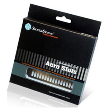 SilverStone ブラック塗装バージョンのAEROSLOTS(PCIスロットカバー) 4枚セット SST-AEROSLOTS-BP SILVER STONE(シルバーストーン)