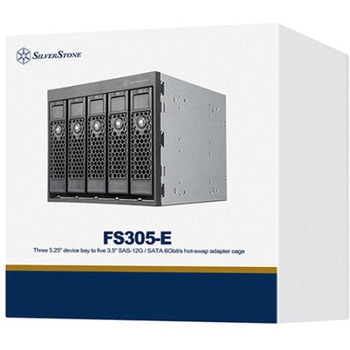 SILVERSTONE 3つの5.25インチデバイスベイから5つの3.5インチSAS-12G / SATA 6Gbit/s へのホットスワップ対応アダプタケージ SST-FS305-E SILVER STONE(シルバーストーン)