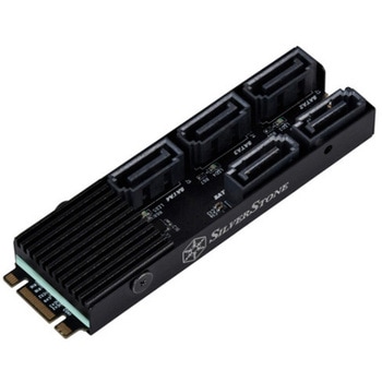 SILVERSTONE 5ポート SATA Gen3 6Gbps 非RAID M.2 PCIeストレージ拡張カード SST-ECS07 SILVER STONE(シルバーストーン)