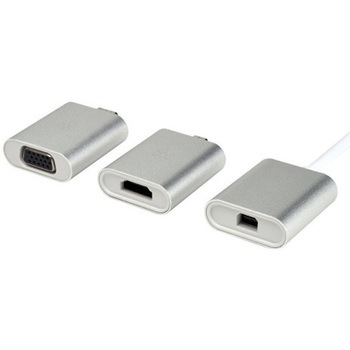 SilverStone USB 3.1 Type-CからMiniDP / HDMI / VGAに変換するコンビネーションアダプタ SST-EP11S - SILVER STONE(シルバーストーン)