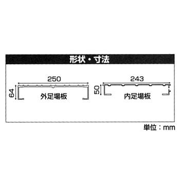 SSP-170 足場板 スライドピット 1枚 長谷川工業 【通販サイトMonotaRO】