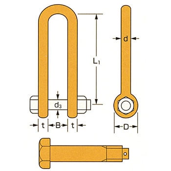 TSL-4t×200 強力長シャックル 1個 大洋製器工業 【通販サイトMonotaRO】