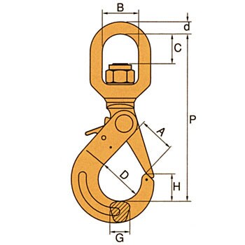 1.0t ロッキングフック スイベル式 1個 大洋製器工業 【通販