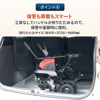 電気耕運機 電気式 1400W 耕幅450mm 10m延長コード付き ナカトミ
