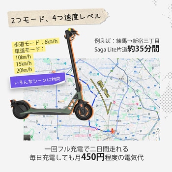 特定小型原付電動キックボード SAGA lite AINOHOT