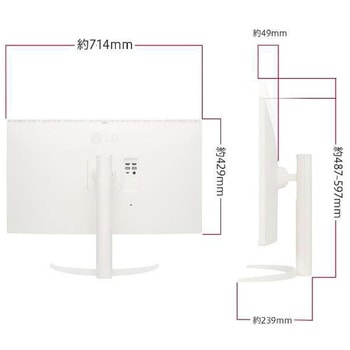 31.5インチ4Kスマートモニター(3840x2160/WebOS/ワイヤレス対応/VA/HDMIx2/TypeC(PD65W)/スピーカー/チルト/高さ調整/ホワイト筐体/3年保証) LG