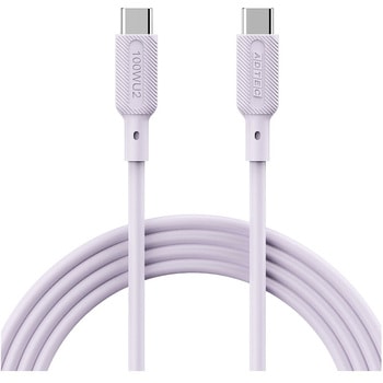USB2.0 Type-C to C ケーブル(100W出力/480Mbps/1.0m)パープル アドテック