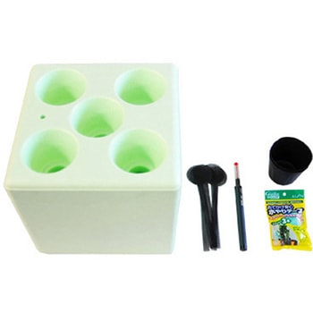ハイブリッド栽培用発泡スチロール容器 FARM BOX CUBE 410 フルセット ホワイトバリーン