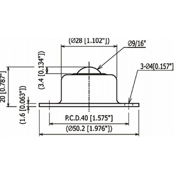 ボールトランスファー イグチベアー(切削製品・フランジタイプ・スチール製・上向き用) IS型 井口機工製作所