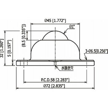 ボールトランスファー イグチベアー(切削製品・フランジタイプ・アルミ製・上向き用) IA-R型 - 井口機工製作所