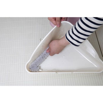 びっくりフレッシュ 隅っこ網っこブラシ グレー サンコー