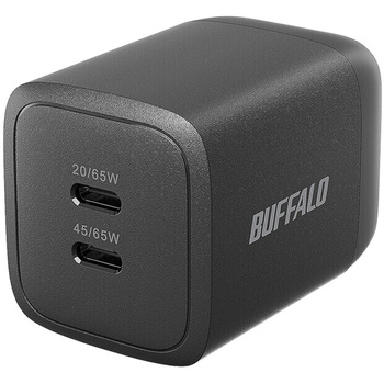 PD65W対応AC充電器 C×2ポート ブラック BUFFALO(バッファロー)