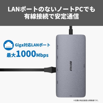PD対応 6in1VGA付きポートリプリケーター BUFFALO(バッファロー)