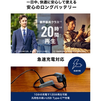 ワイヤレス軟骨伝導ヘッドホン audio-technica