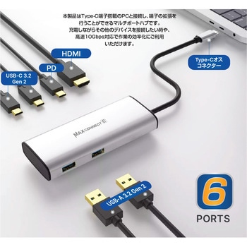 Type-C USBハブ Max Connect テック(TEC)