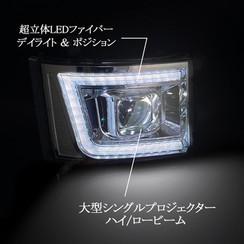 いすゞ エルガ・エルガミオ/日野ブルーリボン・レインボー プロジェクタ―LEDヘッド 左右セット JET INOUE(ジェットイノウエ)