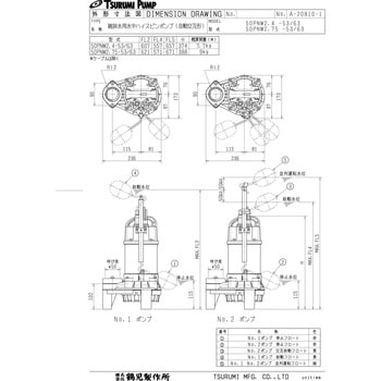 雑排水用水中ハイスピンポンプ (バンクスシリーズ) PN型 鶴見製作所