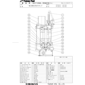 KTZ411 一般工事排水用水中ポンプ KTZ型 1台 鶴見製作所 【通販サイト