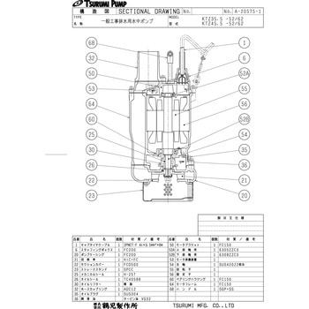 一般工事排水用水中ポンプ KTZ型 鶴見製作所
