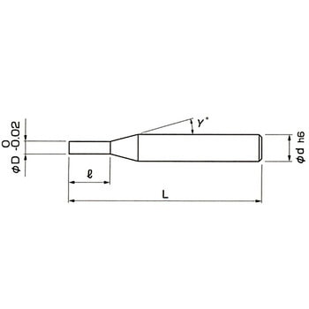 アルミ専用エンドミル(3倍刃長タイプ)AL3D-2 NS(日進工具)