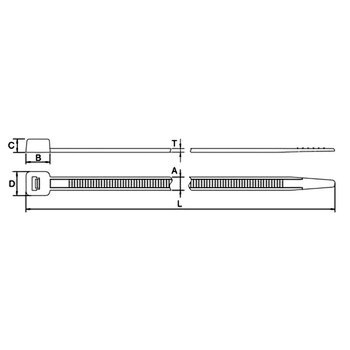 T18R-100 MSタイ(標準グレード) 1袋(100本) ヘラマンタイトン(旧