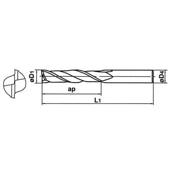 2LSD2000 2枚刃 汎用エンドミル ロング刃 1本 三菱マテリアル 【通販