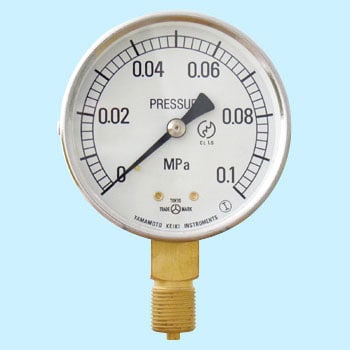 普通型圧力計(立形・つばなし) 山本計器