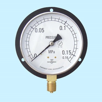 普通型圧力計(立形・つば付) 山本計器