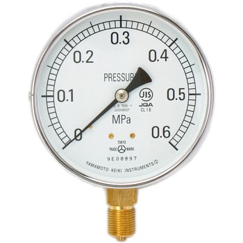 普通型圧力計(立形・つばなし) 山本計器