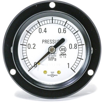DT 1/4G 60×1MPa 小型圧力計(埋め込み形・つば付き) 1台 山本計器 