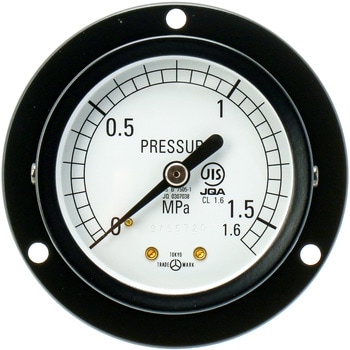 小型圧力計(埋め込み形・つば付き) 山本計器 汎用圧力計 【通販 