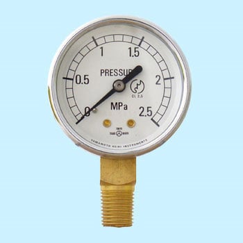 小型圧力計(立形・つばなし) 山本計器