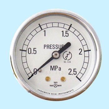 小型圧力計(埋め込み形・つばなし) 山本計器