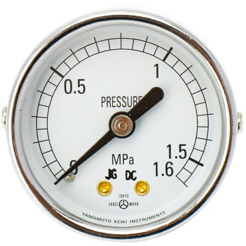 小型圧力計(埋め込み形・つばなし) 山本計器