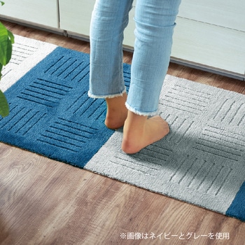 ピタプラス ブリック キッチンマット 2枚組 オカ