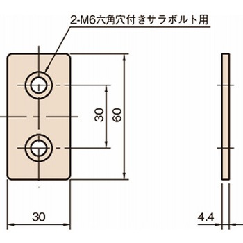 アルミ構造材(item Line6) ジョイントブラケット6 L6-JBT3060N イマオコーポレーション