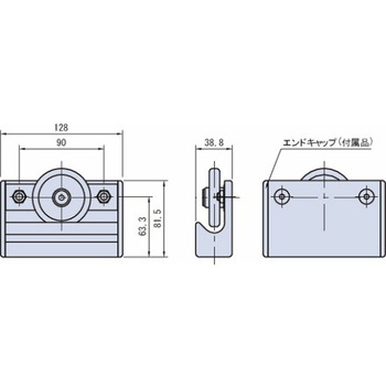 アルミ構造材(item Line8) C型スライドローラユニット C-SRU イマオコーポレーション