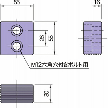 カムブロック フィックスドブロック(Tタイプ) CLT55FB CLT55FB イマオコーポレーション