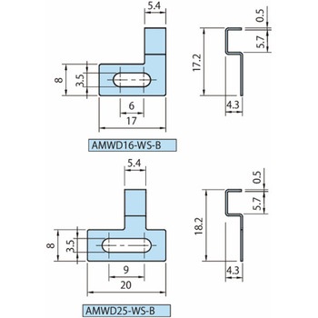 エアアシストクランプ エアダウンクランプ用センサ取付金具 AMWD-WS-B AMWD16-WS-B イマオコーポレーション