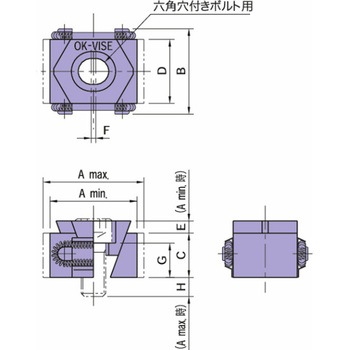 クランプ&ストッパー OKバイス(シングルタイプ、SUS製) BK2-VT-SS BK2-VT-SS イマオコーポレーション