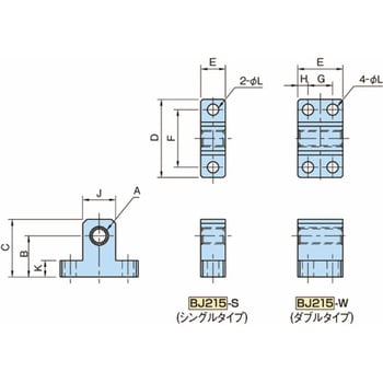 クランプ&ストッパー アジャストストッパー BJ215 BJ215-12032W イマオコーポレーション